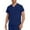 #Dark Blue, variant on George Men's Solid Color V-neck Pocket Short Sleeved Caregiver Nurse Uniform,Black,Big and Tall Men S