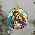 thumbnail image 1 of Pendentif Acrylique de Noël Concave Texturé Rond Décoration, 1 of 4