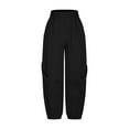 thumbnail image 2 of QIPOPIQ Jeans for Women Clearance Women Casual Loose Solid Color Pockets Elastic Waist Comfortable Harem Ankle-Length Pants, 2 of 9