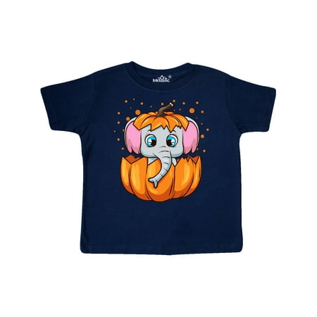 

Inktastic Halloween Pumpkin Baby Elephant Gift Toddler Boy or Toddler Girl T-Shirt