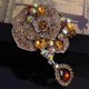 thumbnail image 2 of de diamantes de imitación de cristal de fiesta de dama de mujer de flor grande Vintage Fernando gran broche de flores, 2 of 8