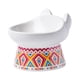 thumbnail image 5 of Cuenco elevado individual para gatos y perros, plato de alimentación antideslizante, cuenco de porcelana con cuello Rojo, 5 of 9