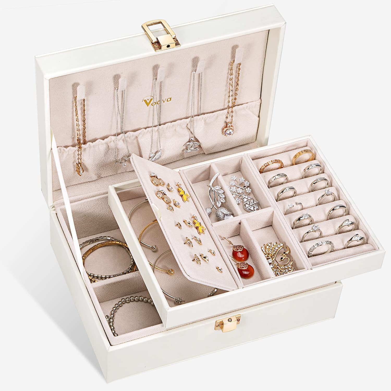 Vintage Jewelry Rings Necklace Bracelet Storage Organizer Holder Case Gift Box 