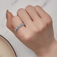 thumbnail image 2 of 925 Sterling Silver Dainty Daisy Rings Blue Flower Finger Rings for Women Stacking Promise Rings Fine Jewelry, 2 of 4
