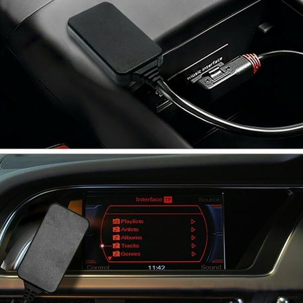 Cable de audio para interfaz de música AM, Bluetooth 5.0 AUX Adaptador de interfaz de música Cable AUX para MMI Funcionalidad versátil