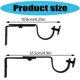 thumbnail image 3 of 4Pcs Adjustable Curtain Brackets Curtain Rod Holder Wall-Mounted Metal Single Rod Bracket Drapery Rod Stand Easy to Use, 3 of 4