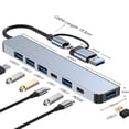 thumbnail image 4 of Mecanografíe C a la estación de acoplamiento in-1 del eje 7 del USB 3.0 con USB 3.0 Port/USB2.0 Ports/5W PD/USB-C, 4 of 8