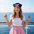 thumbnail image 7 of Hsqqdc Sweet Bow Sailor Hat, Navy Yacht Cap Simple Style for Nautical Events, 7 of 7