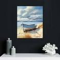 thumbnail image 4 of COMIO  Coastal Wall Art Ocean Beach Canvas Seascape Boat Pictures Mountain Landscape Nature Painting Farmhouse Print Artwork Framed for Bathroom Living Room Bedroom Office Home Decor, 4 of 4