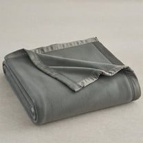 JML Soft Fleece Throw Blanket with Satin Trim, Dark Grey, Standard Throw