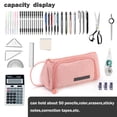 thumbnail image 5 of Nice Choice Big Capacity Pencil Case,Corduroy Pouch Pen Case,Simple Stationery Bag, College Office Organizer for Adults (Pink), 5 of 6