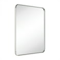thumbnail image 6 of 24x32'' Chrome Mirrors for Bathroom, Chrome Bathroom Vanity Mirror, Rounded Rectangle Mirror, Stainless Steel Anti-Rust Tube Metal Frame Wall Mounted Mirror, Vertically/Horizontal Hanging, 6 of 11