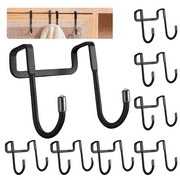 8 Pieces Over Cabinet Hook Double S Shaped Cabinet Drawer Hanger Hook Durable Metal Heavy Duty Hooks for Kitchen, Closet, Bathroom, Drawer, Wardrobe Door, Cabinet Door to Hang Bags, Clothes, Towels