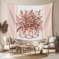 thumbnail image 2 of Eucalyptus Brown Large Tapestry for Bedroom Wall Hanging Tapestry, Stripes Bottle Flower Cactus Plant Ceiling Backdrop Tapestries Poster Blanket Wall Decor for Teens Room Living Room Dorm 86" x 104", 2 of 8