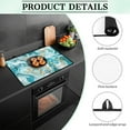 thumbnail image 6 of SEANATIVE Stove Top Cover Foldable Electric Stove Cover Dish Drying Mat Heat-Resistant Induction Cooktop Cover with Hanging Loops for Easy Hanging Kitchen Decorations, Teal Blue Gold Marble, 6 of 7