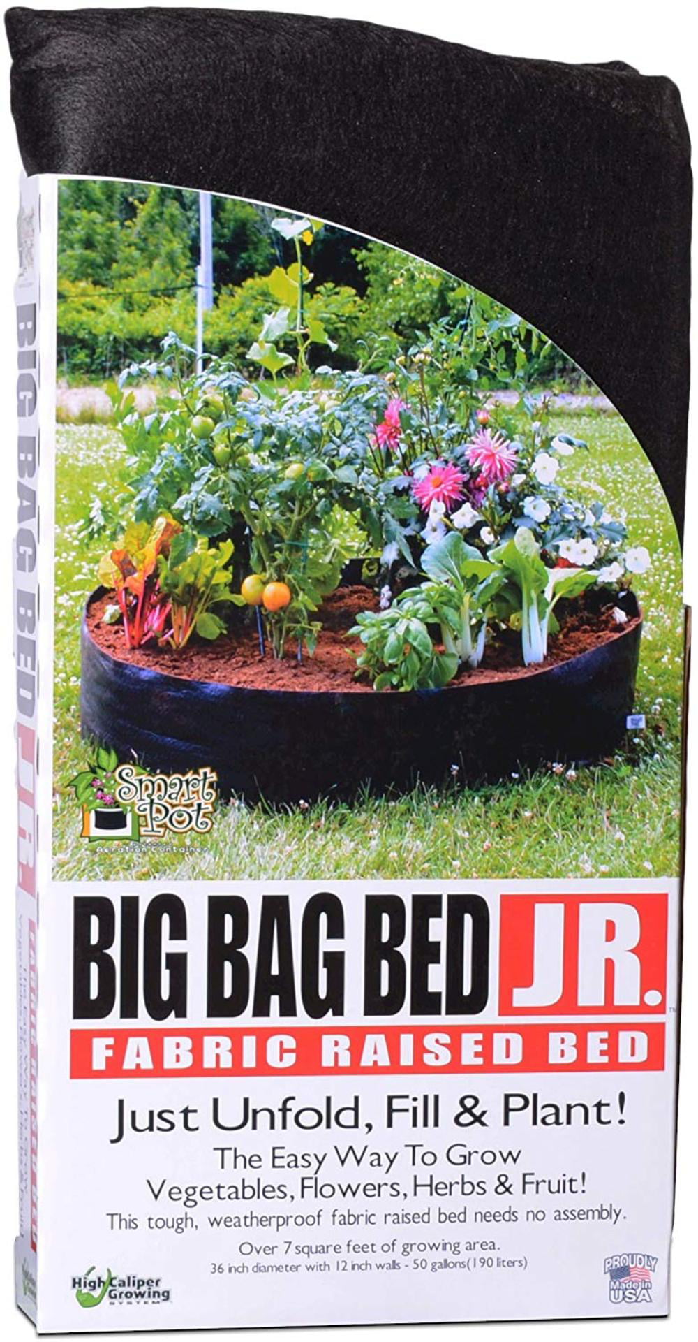 Black Smart Pots 12050 Big Bag Bed Fabric Raised Planting Bed Junior 