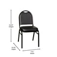 thumbnail image 3 of Black Black Vinyl Stack Chair, 3 of 4