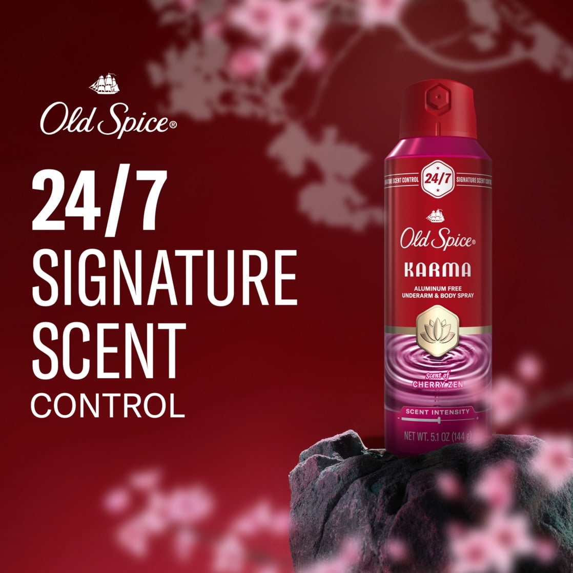 Old Spice Red Collection Body Spray for Men, Karma Scent, 5.1oz