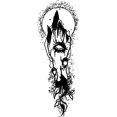 thumbnail image 3 of shiyou-Tattoo Tech, 2 Feuilles Grand Tatouage Semi-Permanent, Design Artistique Adulte, Durée 1-2 Semaines, Imperméable, Style Réaliste, Sans Adhésif, Sans Réflexion (Design Main de l'Il Maléfique), 3 of 4