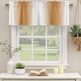 thumbnail image 3 of Burnt Orange White Ombre Valances for Windows, Decorative Rod Pocket Window Valance Curtains, Modern Abstract Art Farmhouse Gradient Short Curtain Drapes for Living Room, 2 Panels, 60" W x 18" L, 3 of 8