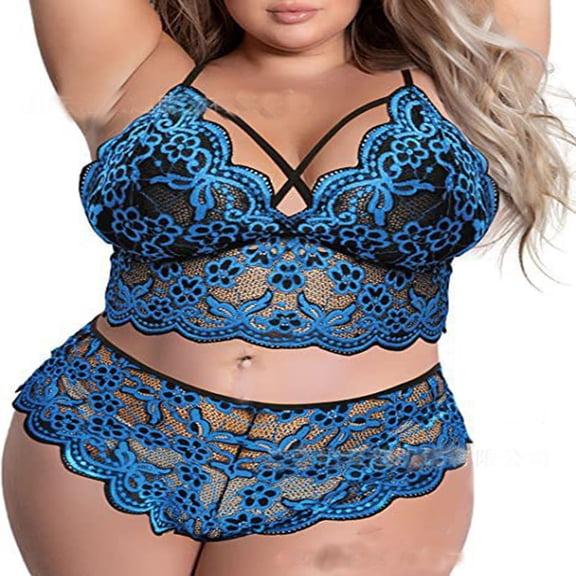 uublik Womens Sleepwear Set Pajamas Valentine's Day Bodysuit V Neck Nightgown Nightwear Sleepwear Blue