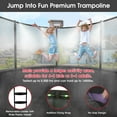 thumbnail image 3 of Jump Into Fun Trampoline 12 14 15 16FT, Trampoline for Adults and Kids with Enclosure, Basketball Hoop, Sprayer and Ladder, 1400LBS Outdoor Galvanized Full Spray Round Trampoline, 3 of 7
