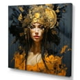 thumbnail image 2 of Designart "Queen of Gods Woman in Gold and Black III" Fashion Wall Art - Glam Gold Woman Abstract Entryway Wall Art, 2 of 6