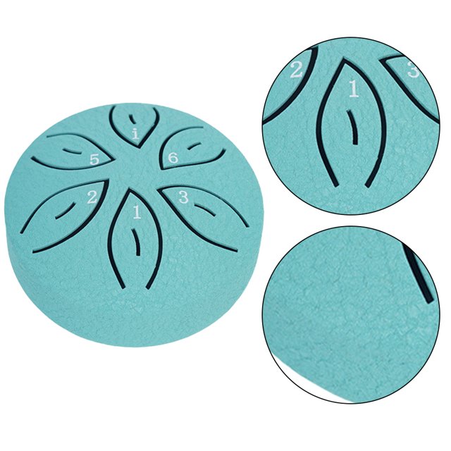 Tambor Lluvia 3 Pulgadas Y 6 Notas para Exterior Lengua Acero Yoga () Azul Aguamarina