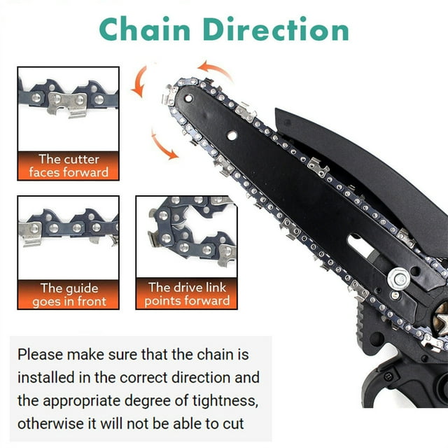 Universal 4 Inch Cordless Chainsaw Chain Replacement Courtyard Saw Chains Replacement Electric Trimming Saw Chains Power Tool Replacing Parts 1 Piece