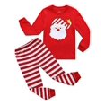 thumbnail image 1 of Pijamas de Papá Noel para niños y niñas, ropa de dormir de manga larga y pantalones de algodón, de 2 a 7 años, 1 of 4