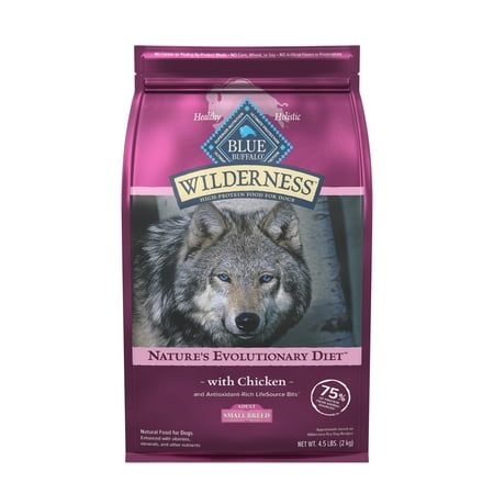 UPC: 0840243148608 | Blue Buffalo Wilderness High Protein Natural Small Breed Adult Dry Dog Food plus Wholesome Grains Chicken 4.5 lb bag