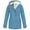 Blue, variant on Plush Button Jackets for Women Women Plus Velvet Solid Jackets Outdoor Waterproof Hooded Raincoat Windproof Coats Hooded Coat Long Sleeve Pocket Long Sleeve Coat Tops