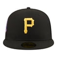 thumbnail image 2 of Men's New Era  Black Pittsburgh Pirates Hidden Hit 59FIFTY Fitted Hat, 2 of 5