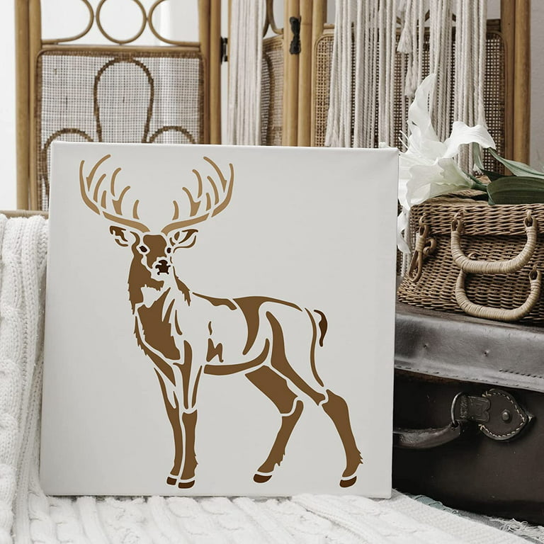 Mountain Stencils For Painting On Wood Burning Stencils And Patterns  Reusable Nature Deer Tree Stencils For Crafts Canvas Furniture Wall Drawing  Patte