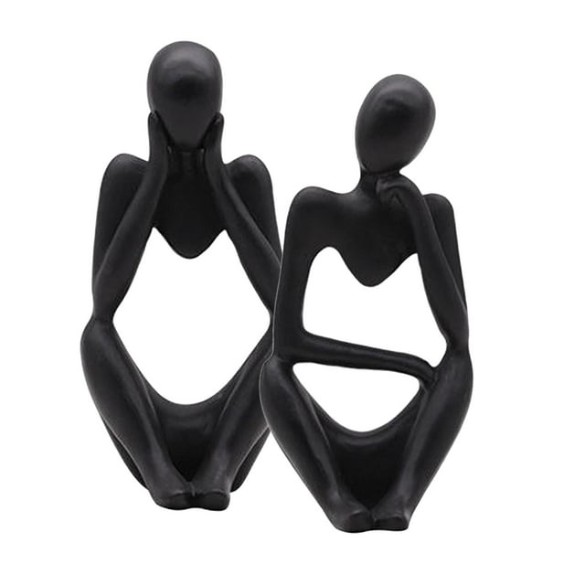 2 uds., Escultura de , estatuilla de escritorio, estatuas de estantes, adornos coleccionables
