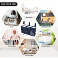thumbnail image 5 of PandaTop Hanging Storage Organizer with 8 Pockets for Books,Phones,Tablets,for bunk bed dormitory,Hospital bed rails and camps(Navy Blue), 5 of 7