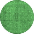 thumbnail image 1 of Ahgly Company Indoor Round Abstract Emerald Green Contemporary Area Rugs, 4' Round, 1 of 4