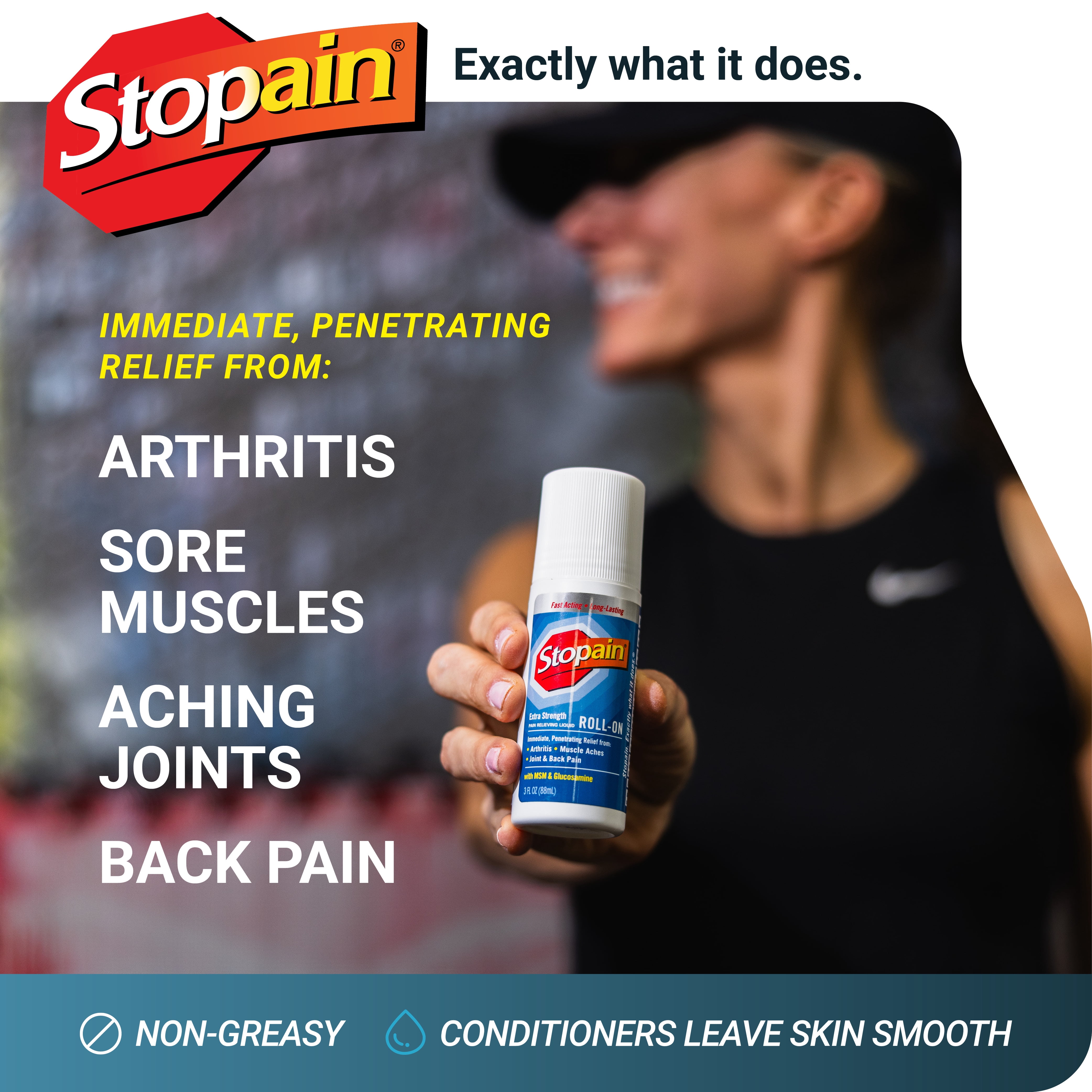 (2 pack) Stopain Extra Strength Roll-On for Muscle Aches, Joint Pain and Arthritis, 3 FL OZ