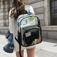 thumbnail image 6 of PVC Transparent Backpack Stylish & Durable Clear Backpack Perfect for School, Travel and Outings Adorable Ccartoon Dinosaur, 6 of 7