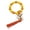 D, variant on YYKihy Silicone Beaded Bracelet Wrist Keychain Hanging Ornament European PU Tassel Hand Chain & Key Ring Womens Key