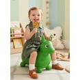 thumbnail image 5 of BemeyourBBs Toddler Baby Girl Safari Dress Kids Little Baby Girls Safari Outfit Lapel Sleeveless Front Pockets Button Down Pleated Dress with Belt Spring Summer Fall Clothes, 5 of 9