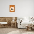 thumbnail image 2 of Stupell Industries Happy Jack-o-Lantern Halloween Pumpkin Graphic Art Gray Framed Art Print Wall Art, Design by Loni Harris, 2 of 7
