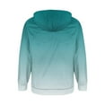 thumbnail image 5 of Momasggi Zip Up Hoodies for Men Long Sleeve Fleece Pullover Tops Fashion Gradient Hoodie Casual Drawstring Hooded Sweatshirts with Pockets Mint Green M, 5 of 5