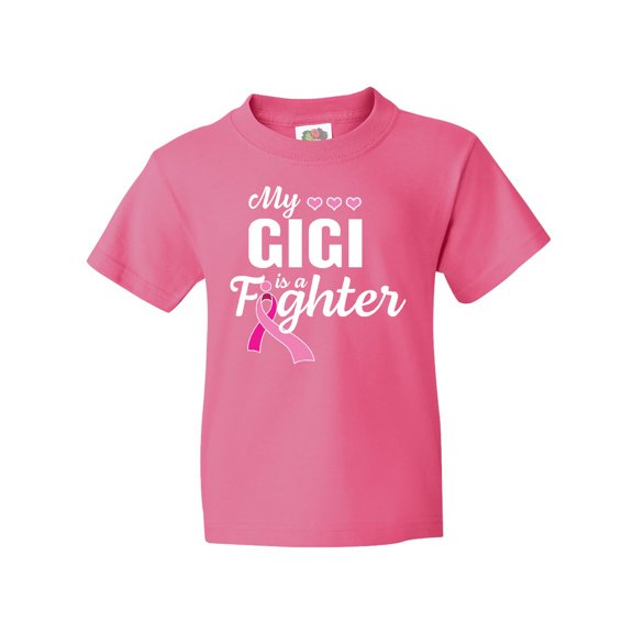 Inktastic Breast Cancer Awareness My Gigi is a Fighter Youth T-Shirt