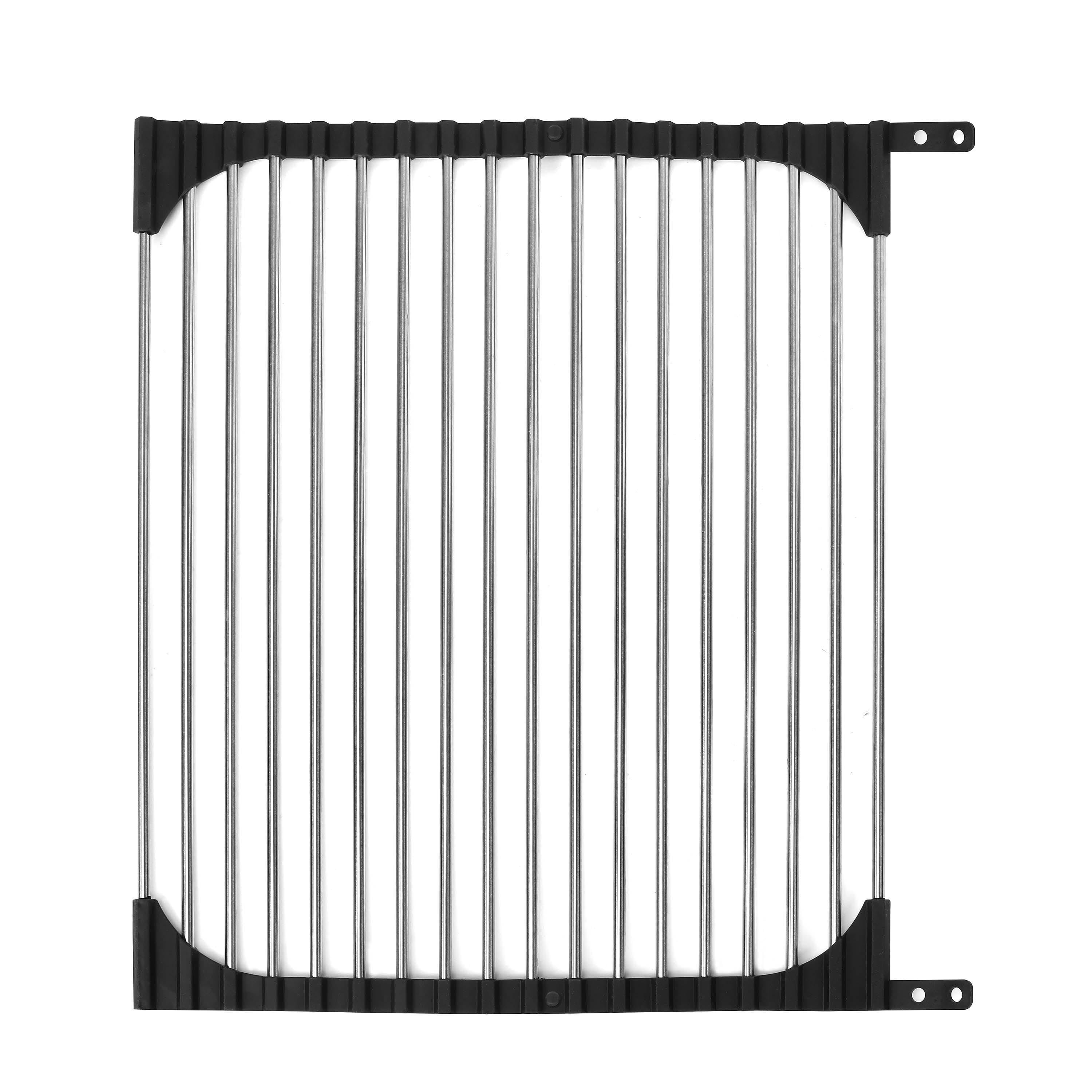 (2 pack) Auto Drive, RV Travel Roll-up Drying Rack, Black, 17.2-inch