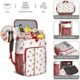 thumbnail image 5 of Watermelon Print Insulated Cooler Backpack 20L - Leakproof Soft Cooler Bag for Beach, Camping & Picnic - Holds 26 Cans, Long-Lasting Insulation for Summer Parties, 5 of 6