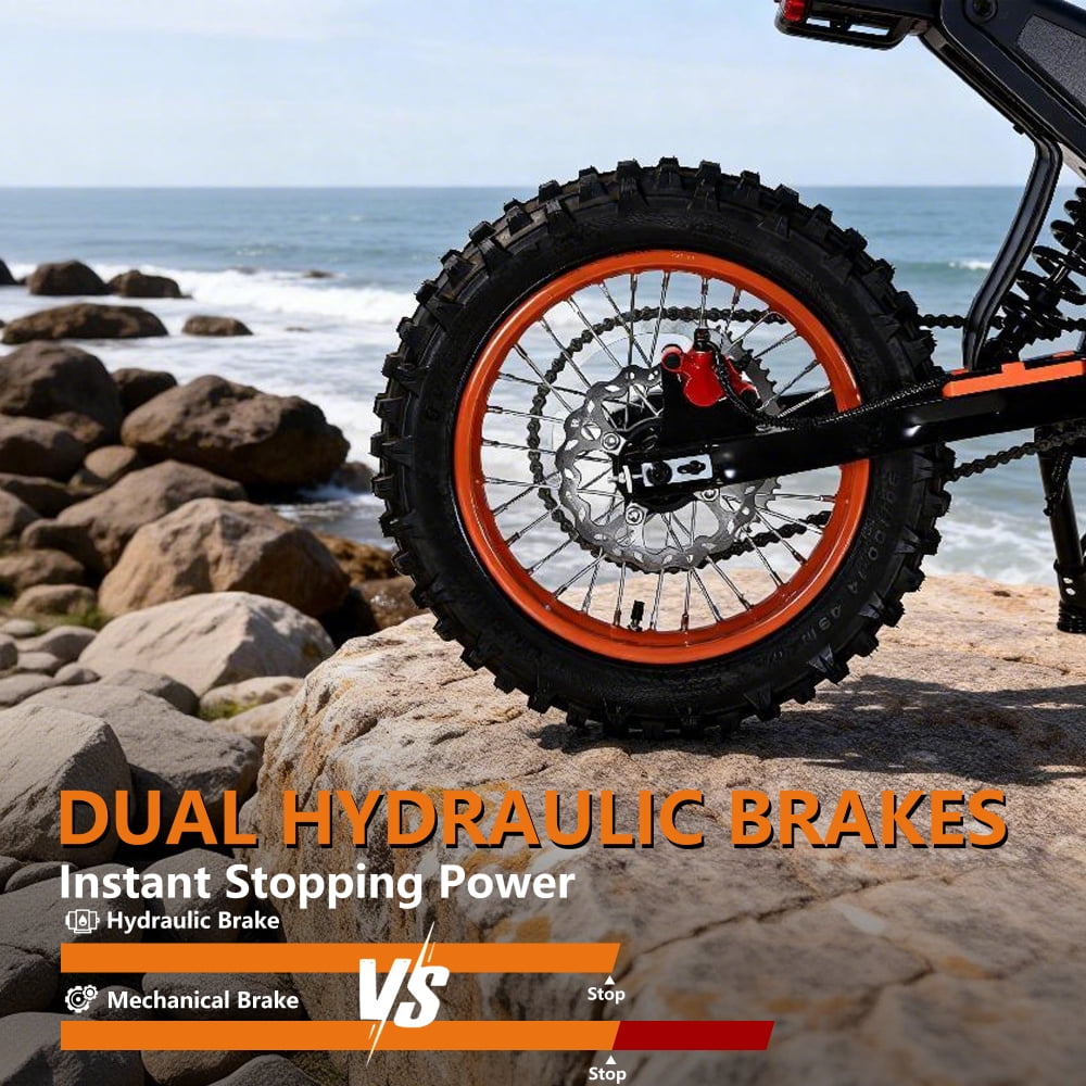 JVV V7 3000W Electric Dirt Bike for Teens & Adults, 37MPH Off-Road Motorcycle