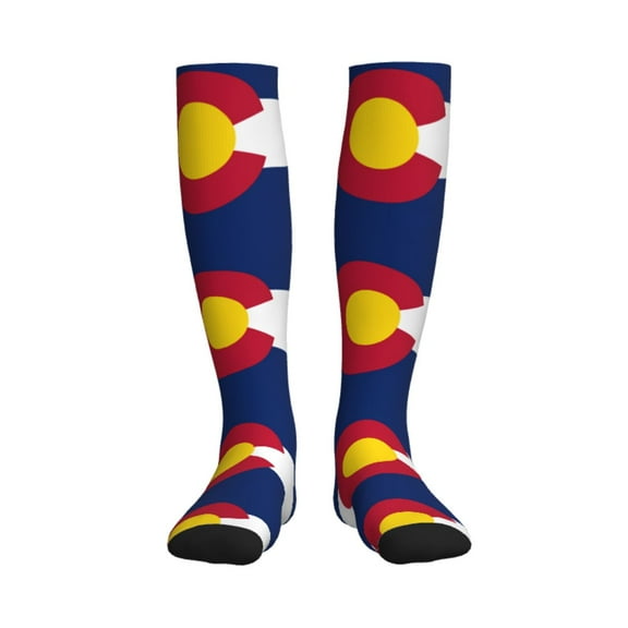 Flag Of Colorado Compression Socks for Women Men Circulation Graduated Supports Socks for Running Athletic Sports