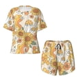 thumbnail image 4 of Xecao Groovy Hippie Flower Mushrooms print Swimsuit for women, Summer-ready, sporty style.Quick-dry fabric. Many sizes & colors., 4 of 9