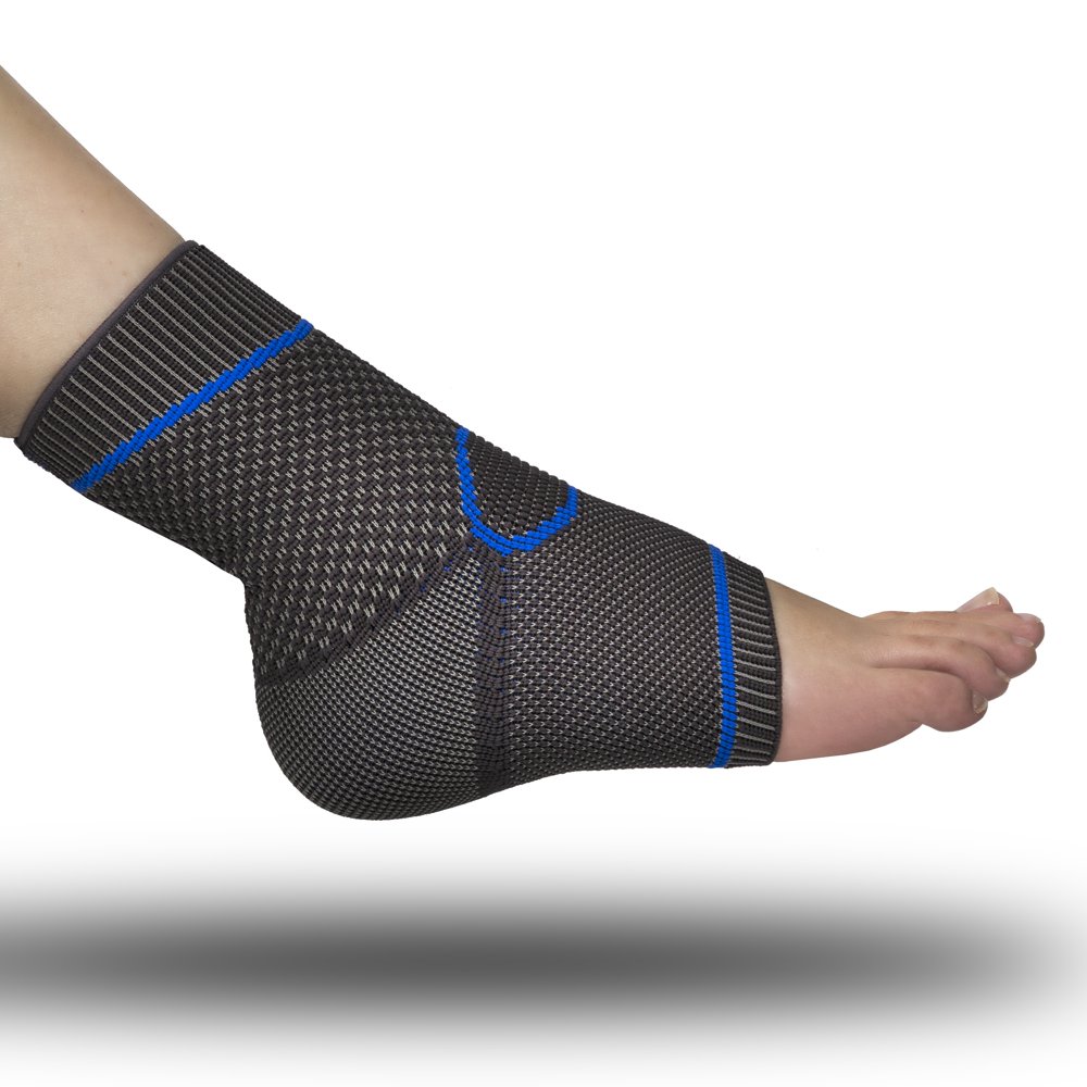 Premium Foot Sleeve and Ankle Brace Compression Support by FOMI Care Stabilizing Sock Wrap for